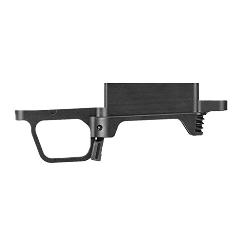 Upplev pålitligheten hos 6061 anodiserad aluminium med anpassningsbar magasinlås, flarad magwell för snabb omladdning och integrerad barricade stop för stabilitet.
